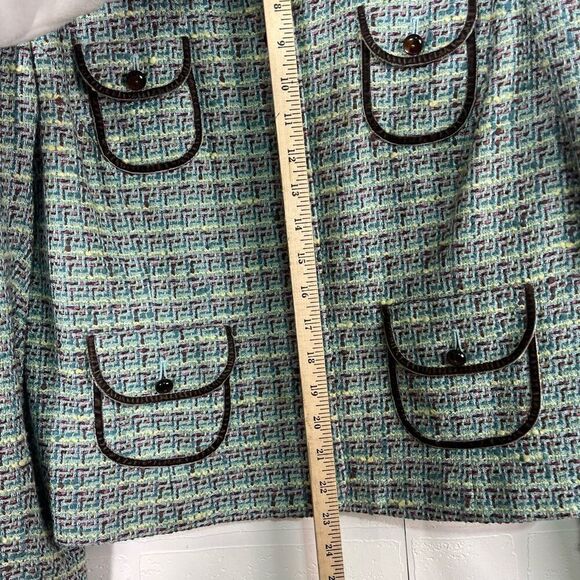 Tapemeasure Womens Tweed Blazer Size M Pit to Pit 19 inches y2k - Picture 2 of 12